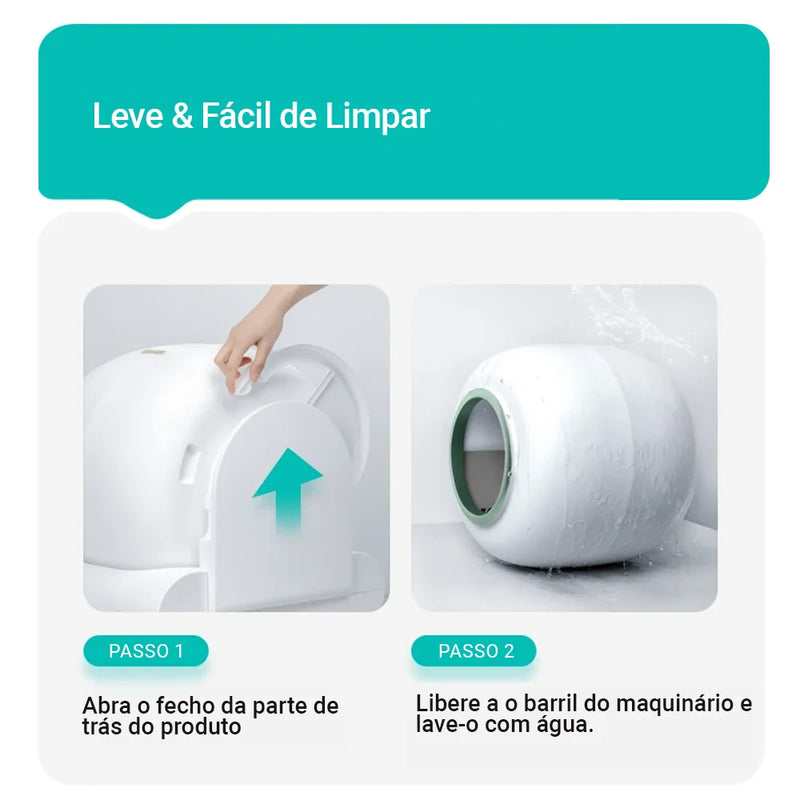 Caixa de Areia Automática Newpet para Gatos - Autolimpeza 65L com Controle pelo App