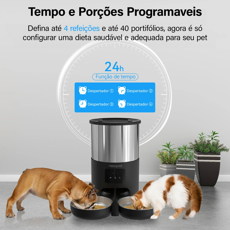 comedouro Automático de Ração 5L para Cães e Gatos com WiFi